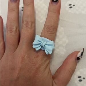 Light Blue Bow Ring